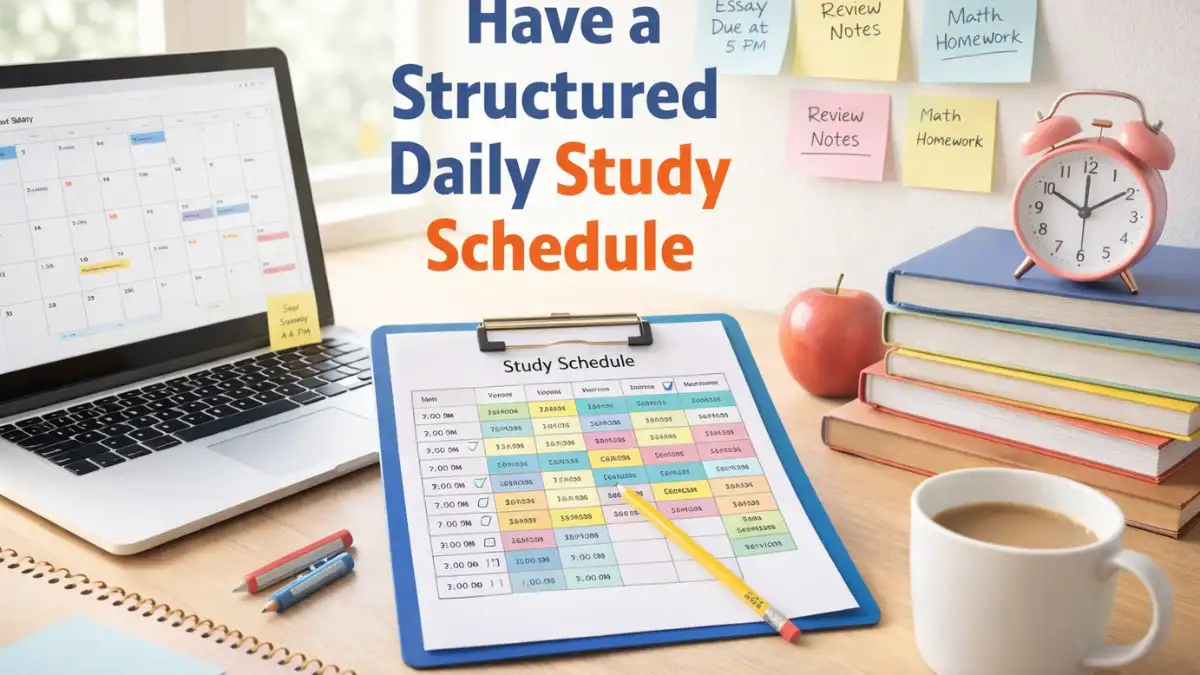 Have a Structured Daily Study Schedule